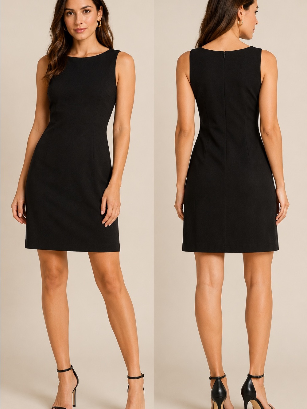 Isaac Mizrahi Black Wool Sheath Dress – Size 4